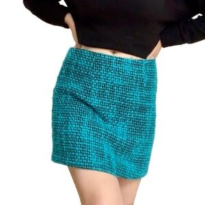 Alice + Olivia Vibrant Teal Mini Skirt